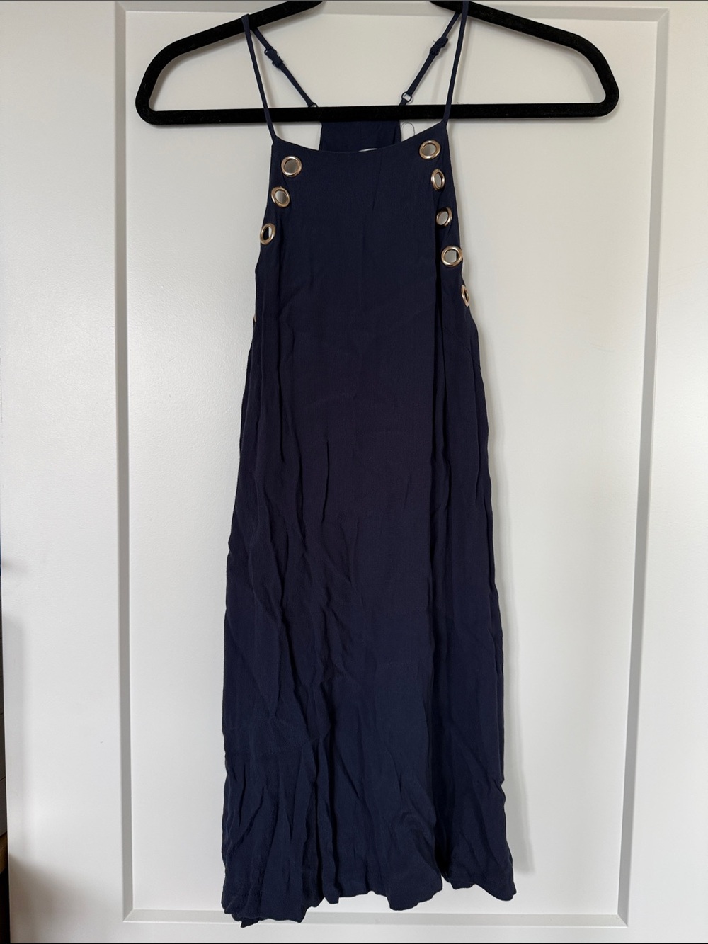 DO+BE Navy Midi Dress with Grommet Detail